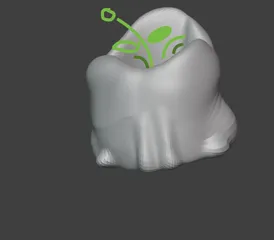 Melted Candle-Cat Plant Pot with Drain Holes