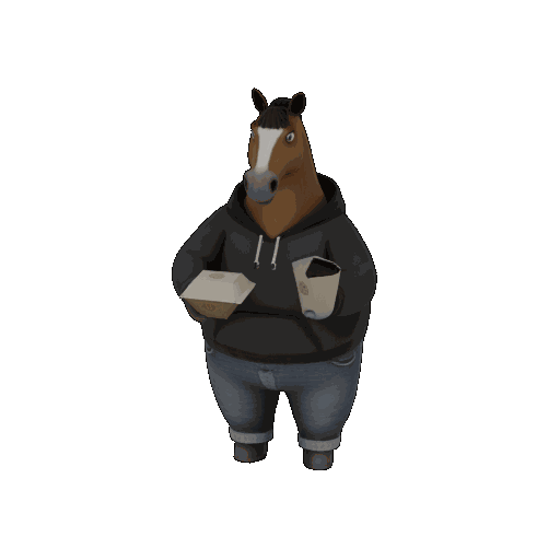 horse eating