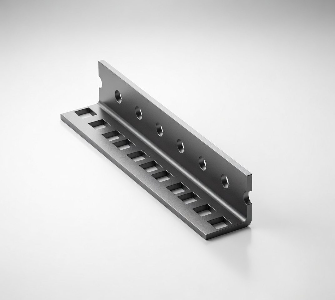 Rack rail 4U for cage nuts