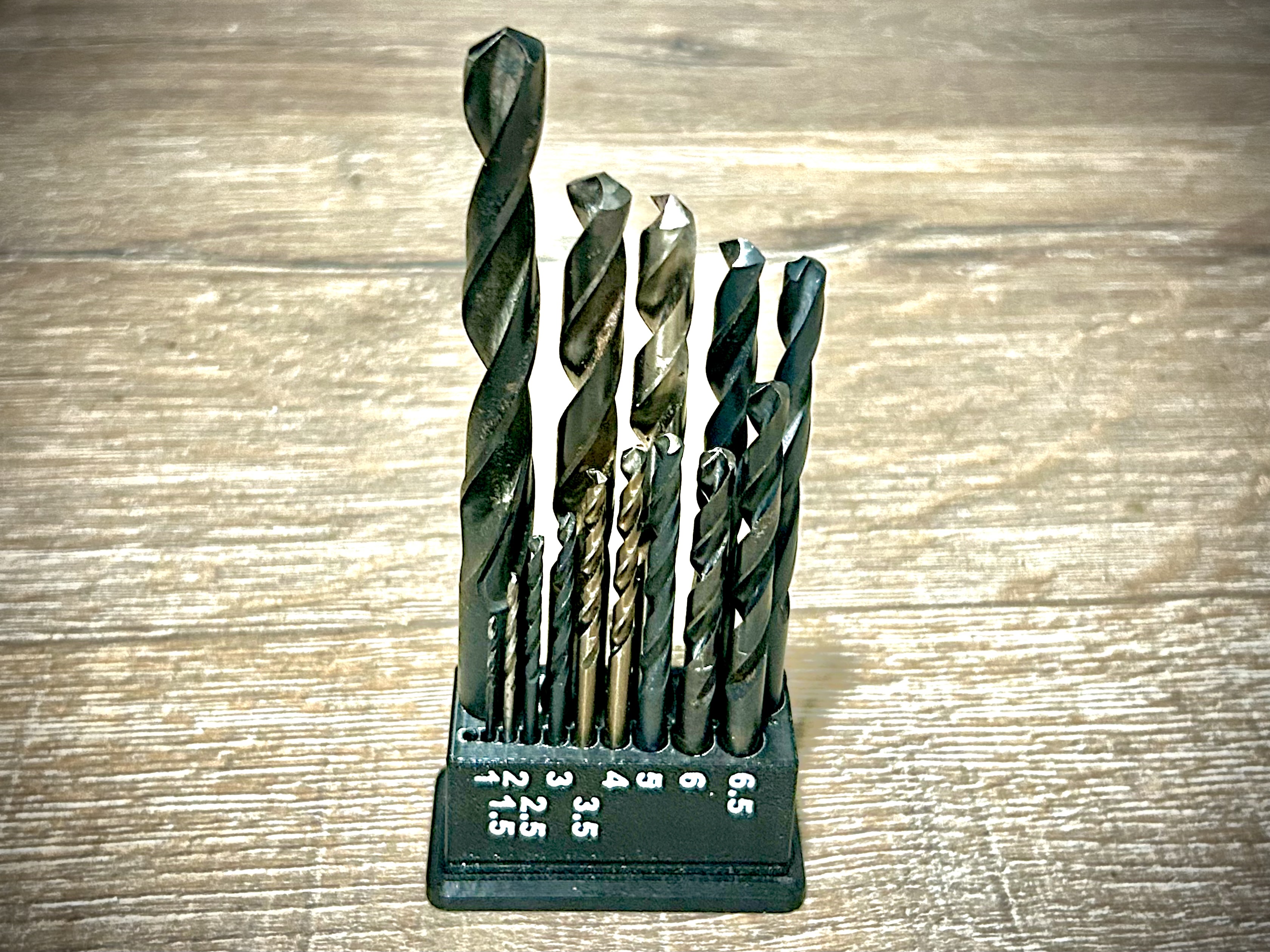15 Piece Compact HSS drill bit storage 57mm x 20mm