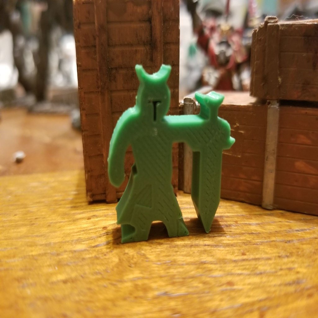 Horned Zweihänder Meeple