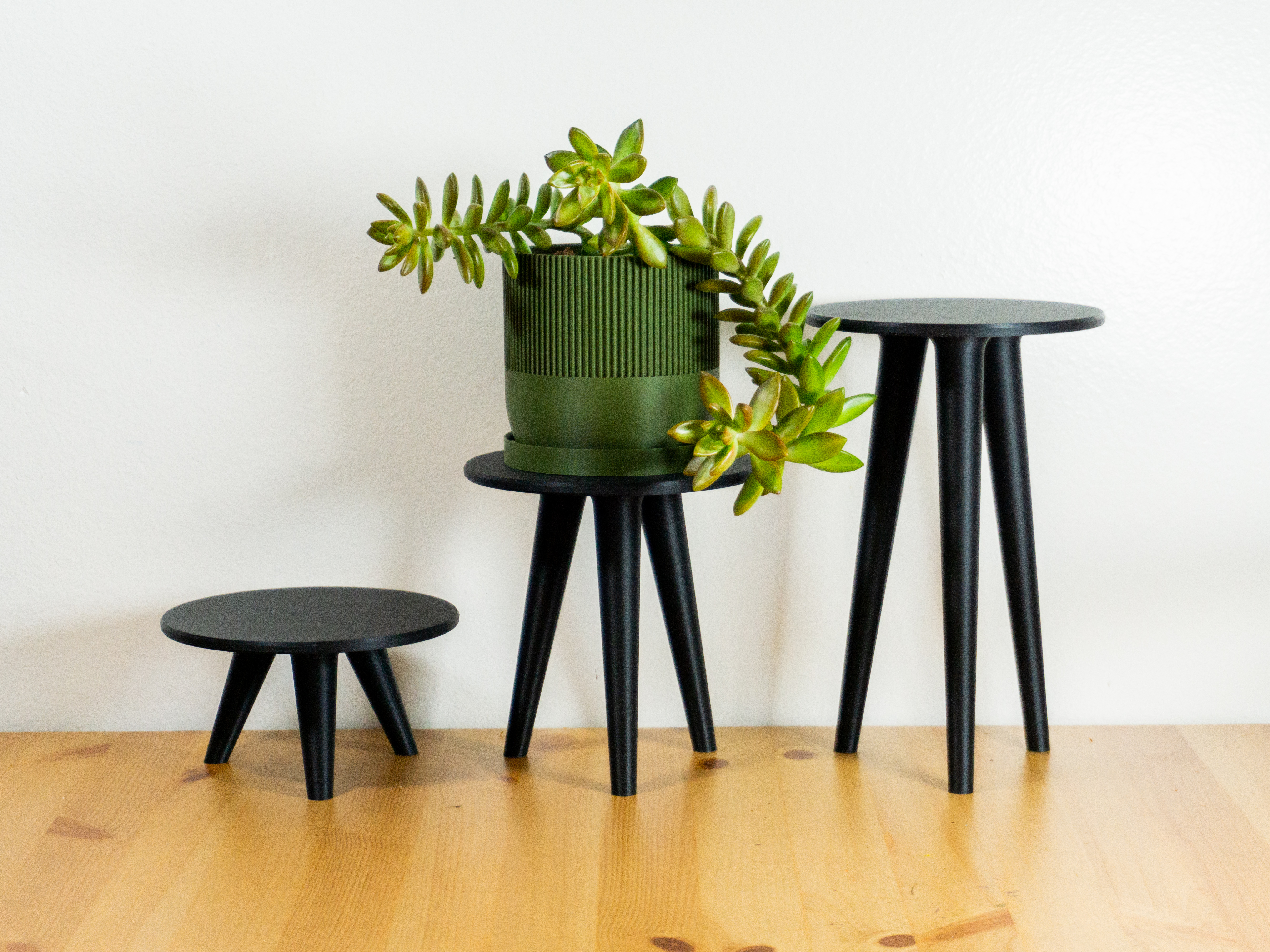 Plant Stand - Simple Mid-Century Modern Planter Holder - Easy Print - Multiple Sizes
