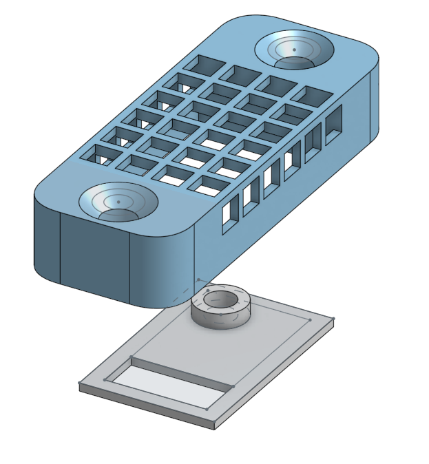HTU21 temperature sensor cover by Matt Download free STL model