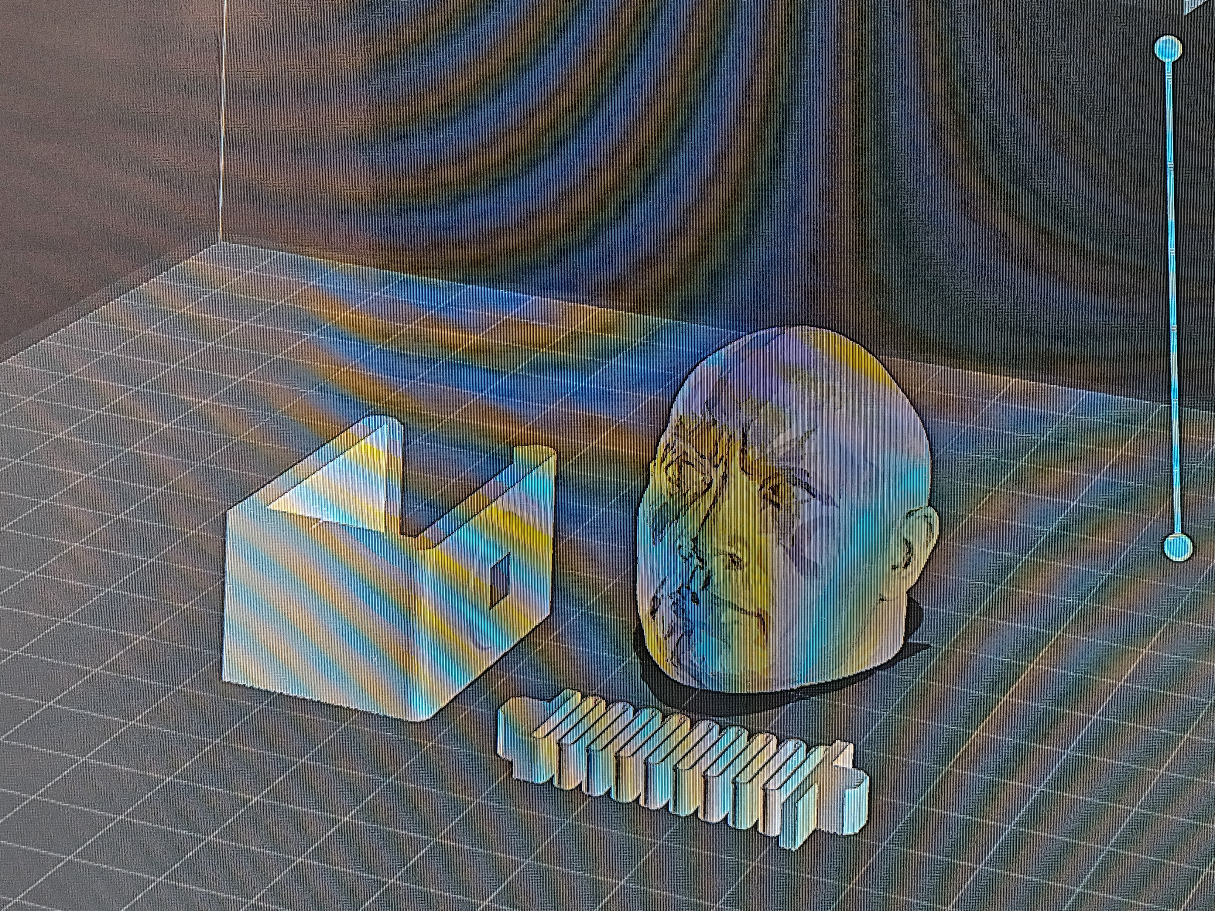 Top rail clip-on bobblehead rock 3D model thumbnail