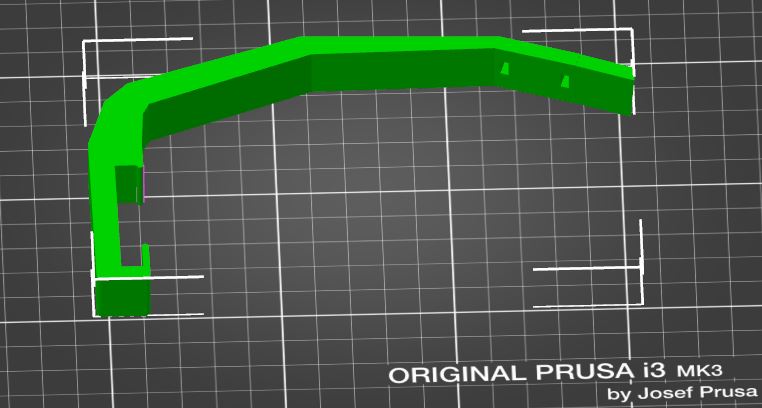 Prusa I3 MK3S LED light bar mount remix