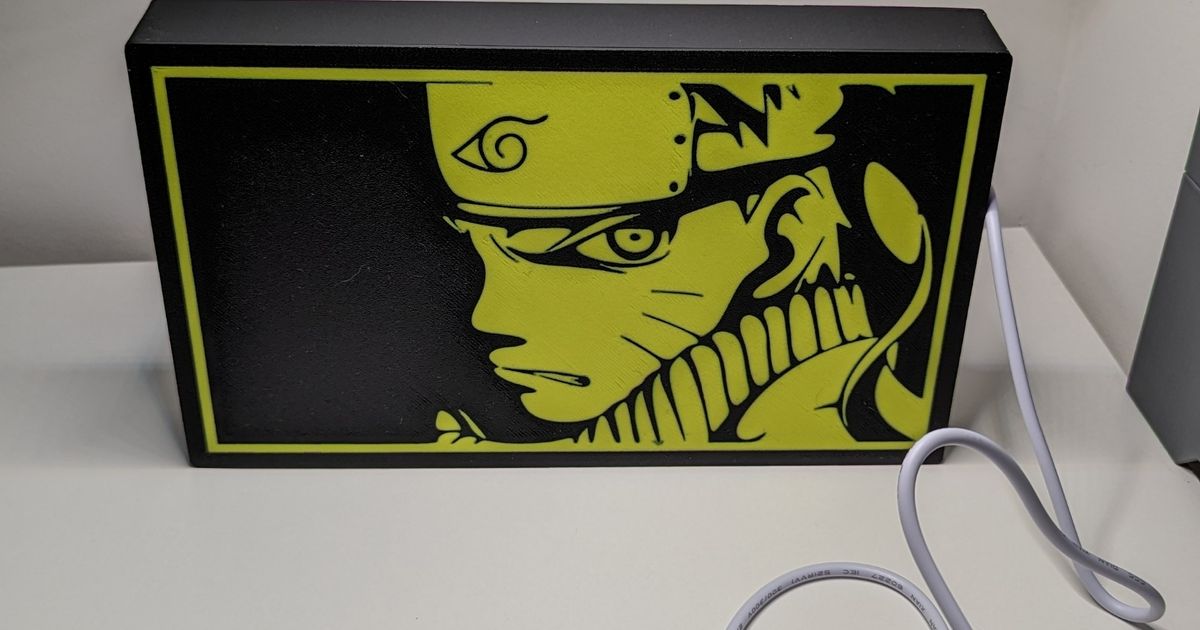Naruto Led Lightbox lamp by Infuse 3D Download free STL model