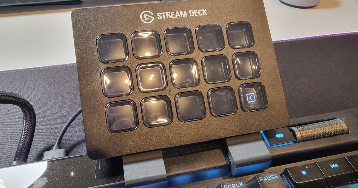 Stream Deck Mount For Corsair K100 Rgb By Dean 