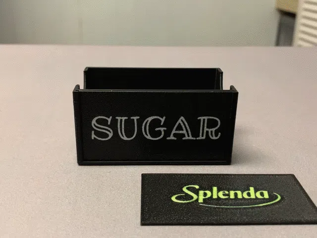 Sugar Packet Holder | Splenda Packet Container | Interchangeable Labels