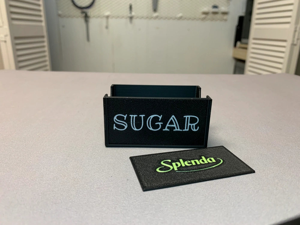 Sugar Packet Holder Splenda Packet Container Interchangeable Labels