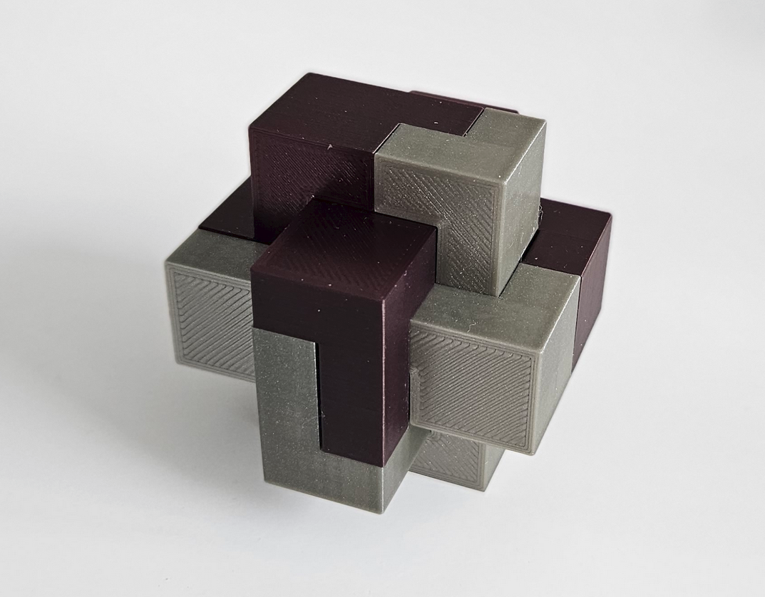 Double Cross Burr 3D Puzzle