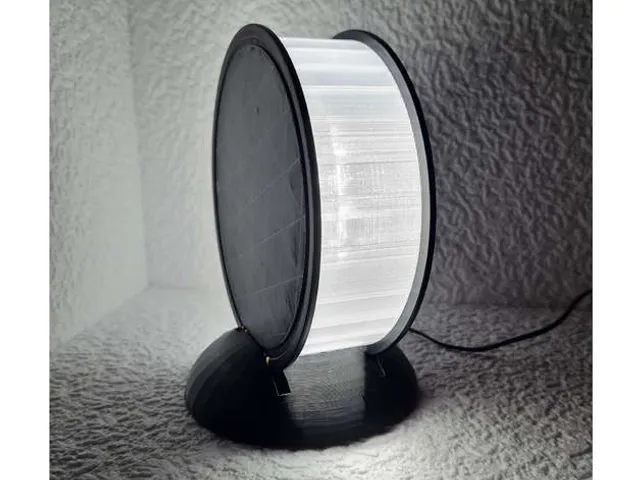 Disco lamp with recycled spool
