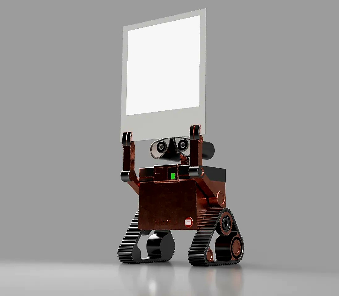 Photo holding Wall-E