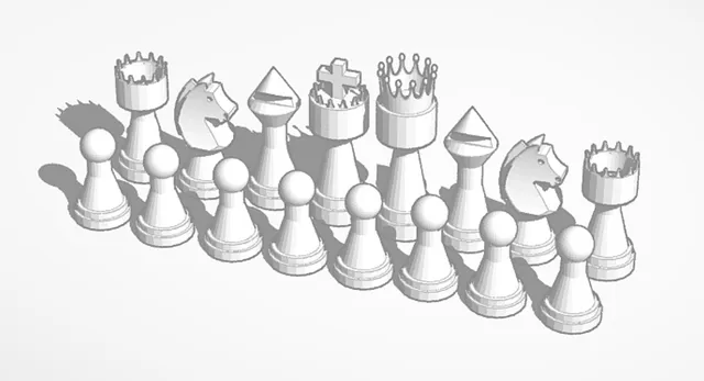 Chess set and board/Piezas de Ajedrez y Tablero.