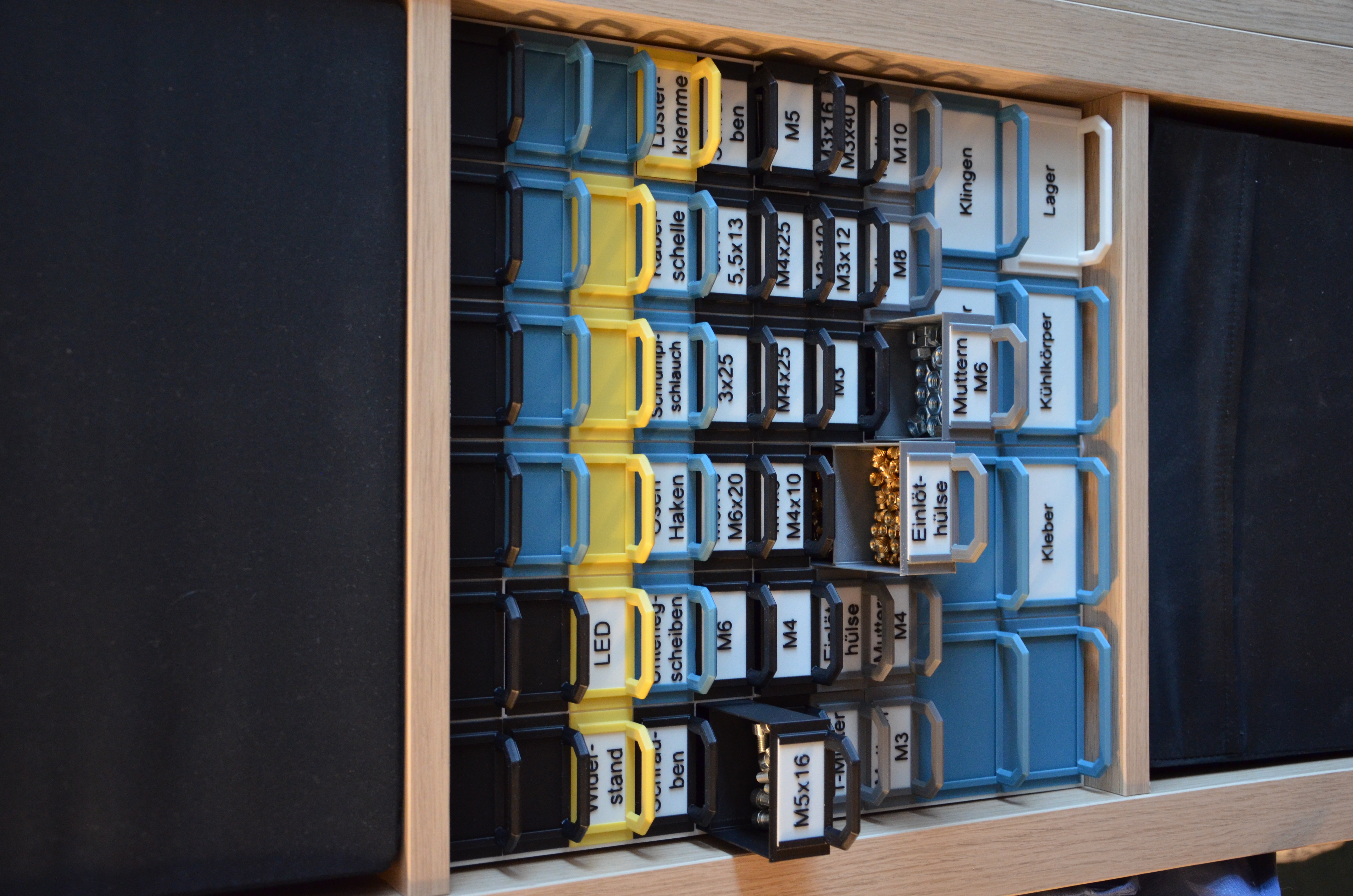 Organizing drawers for Kallax