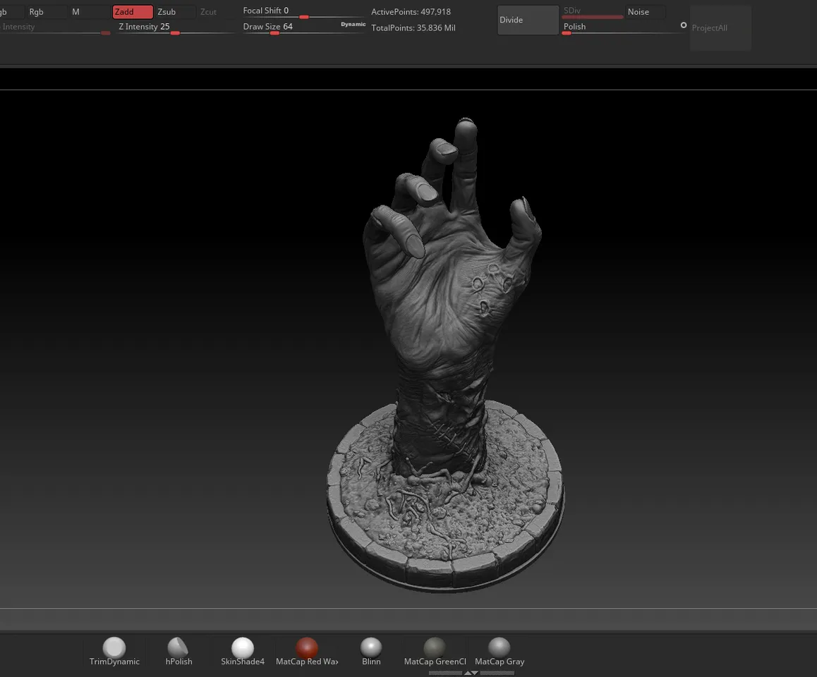 Zbrush Clay Polish Selection