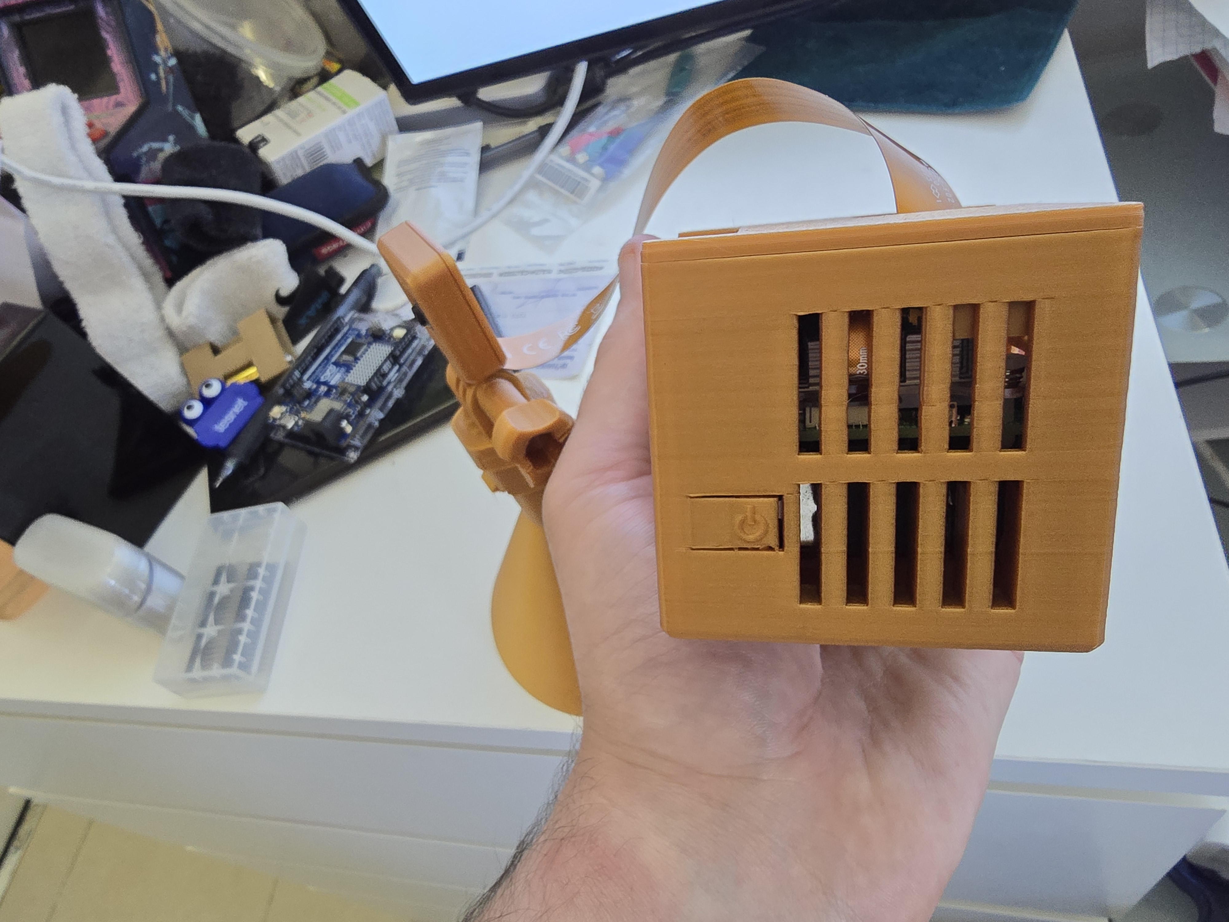 Case for Raspberry Pi 5 with Geekworm/Suptronics X1200 UPS HAT and M.2 HAT+ with GPIO and Pi Camera Access  - Mountable/Standalone — miniatura 4