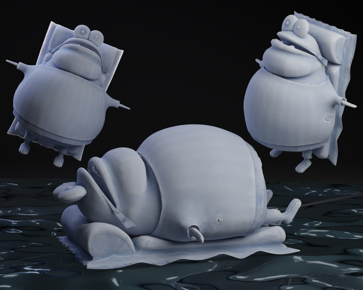 Bikini Bottom Rotund Floating Fish / Sponge Bob