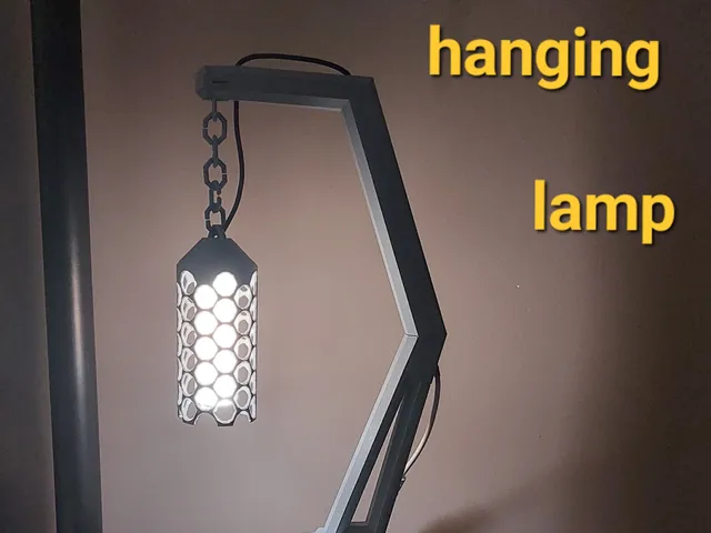 Hanging honeycomb desk lamp
