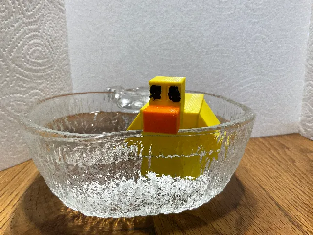 Minecraft Ente für die Badewanne