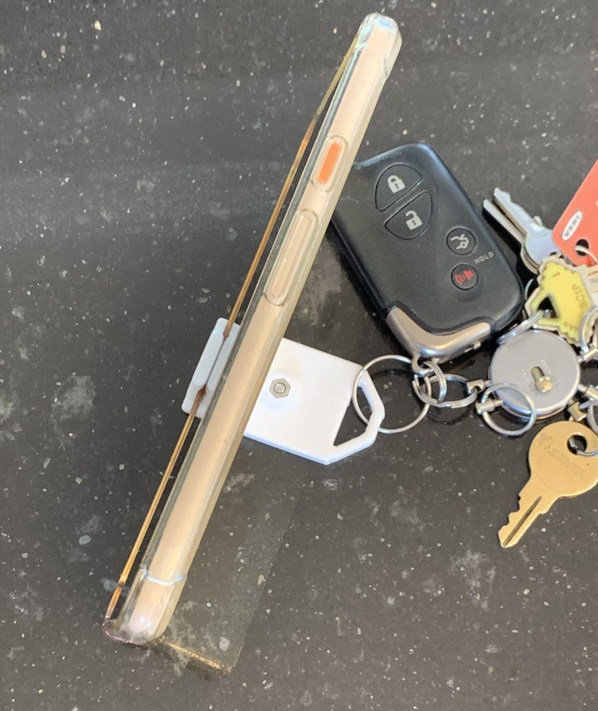 Compact Adjustable Phone Stand for Keychain