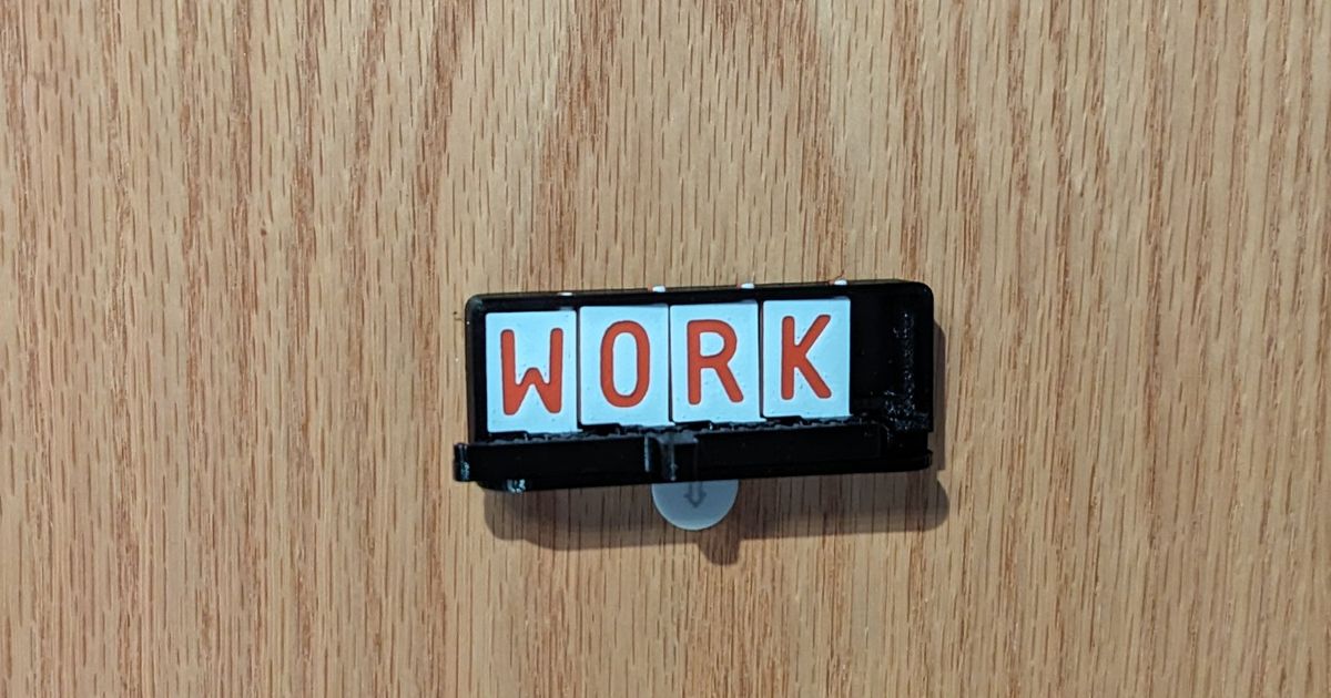 Mechanical Flip Sign Plates FREE / WORK by Nick S Download free STL