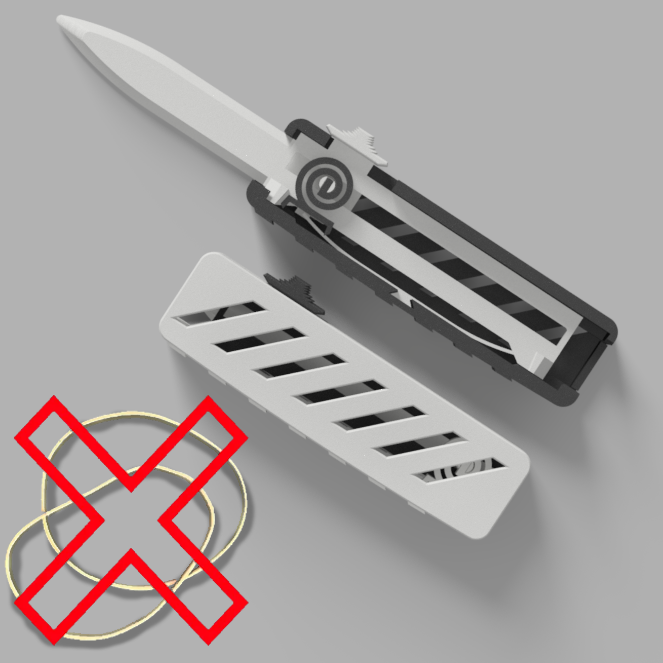 (no rubber band) FULLY PRINTABLE OTF Fidget toy (reuploaded)