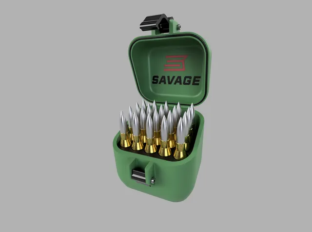 .338 Savage ammo box