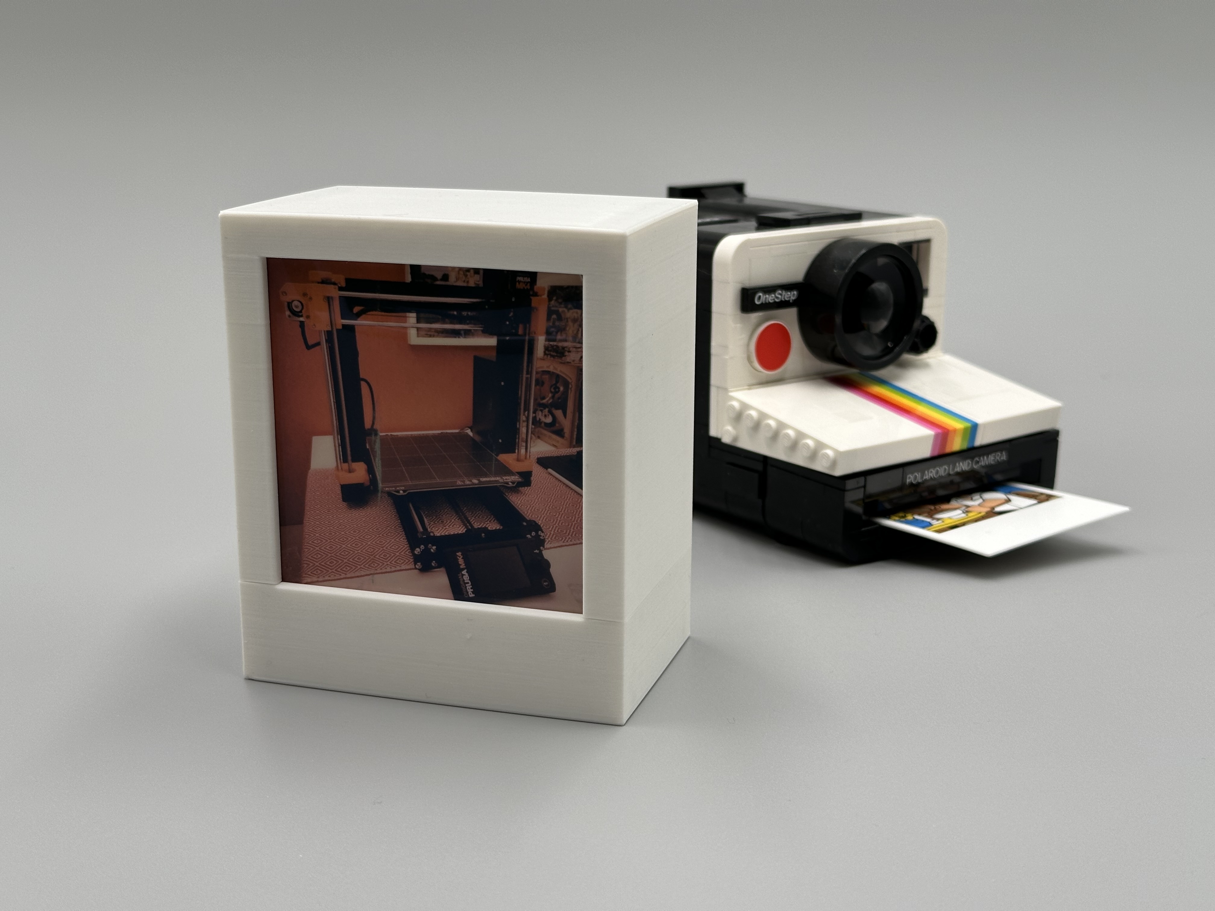Polaroid picture frame and box