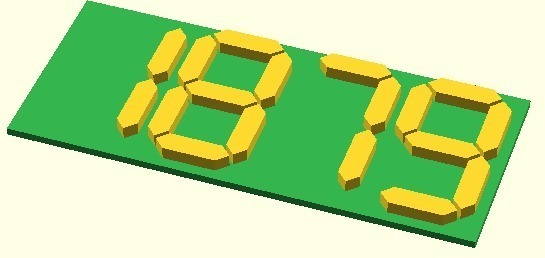 Seven Segment Digits in OpenScad