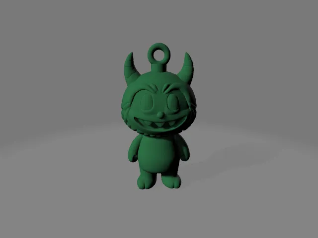 Labubu Keychain with reinforced key ring by rich b | Download free
