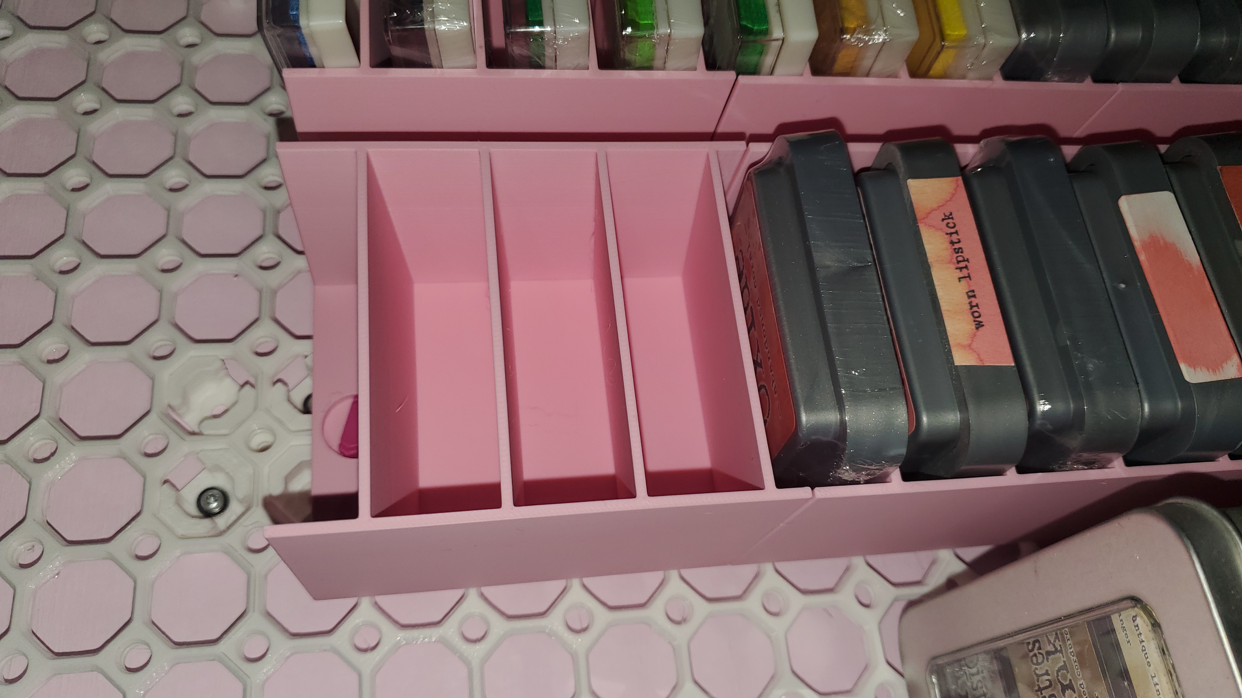 Distress Ink Pad shelves with mounting hole