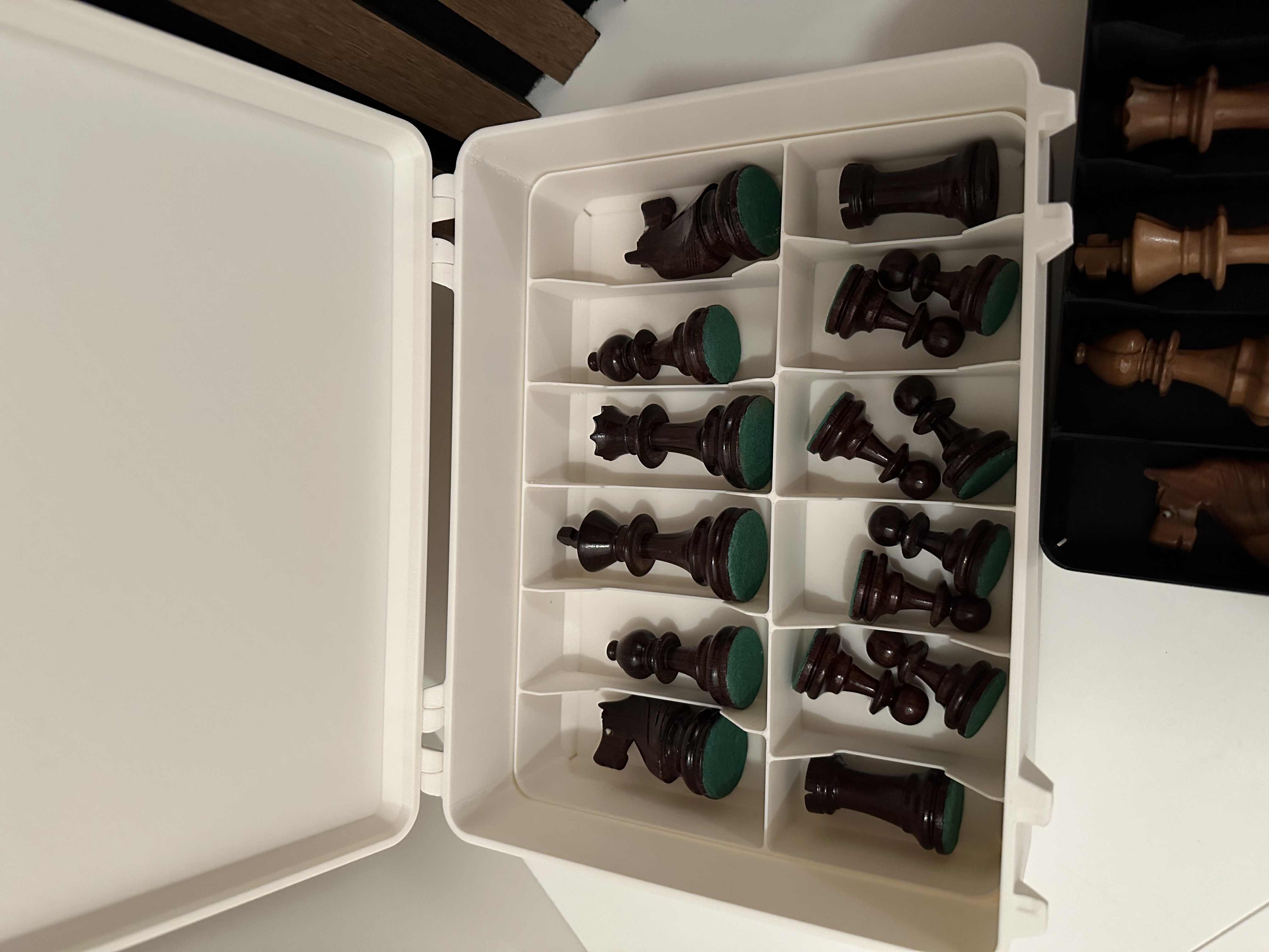 Insert for chess pieces for storage box