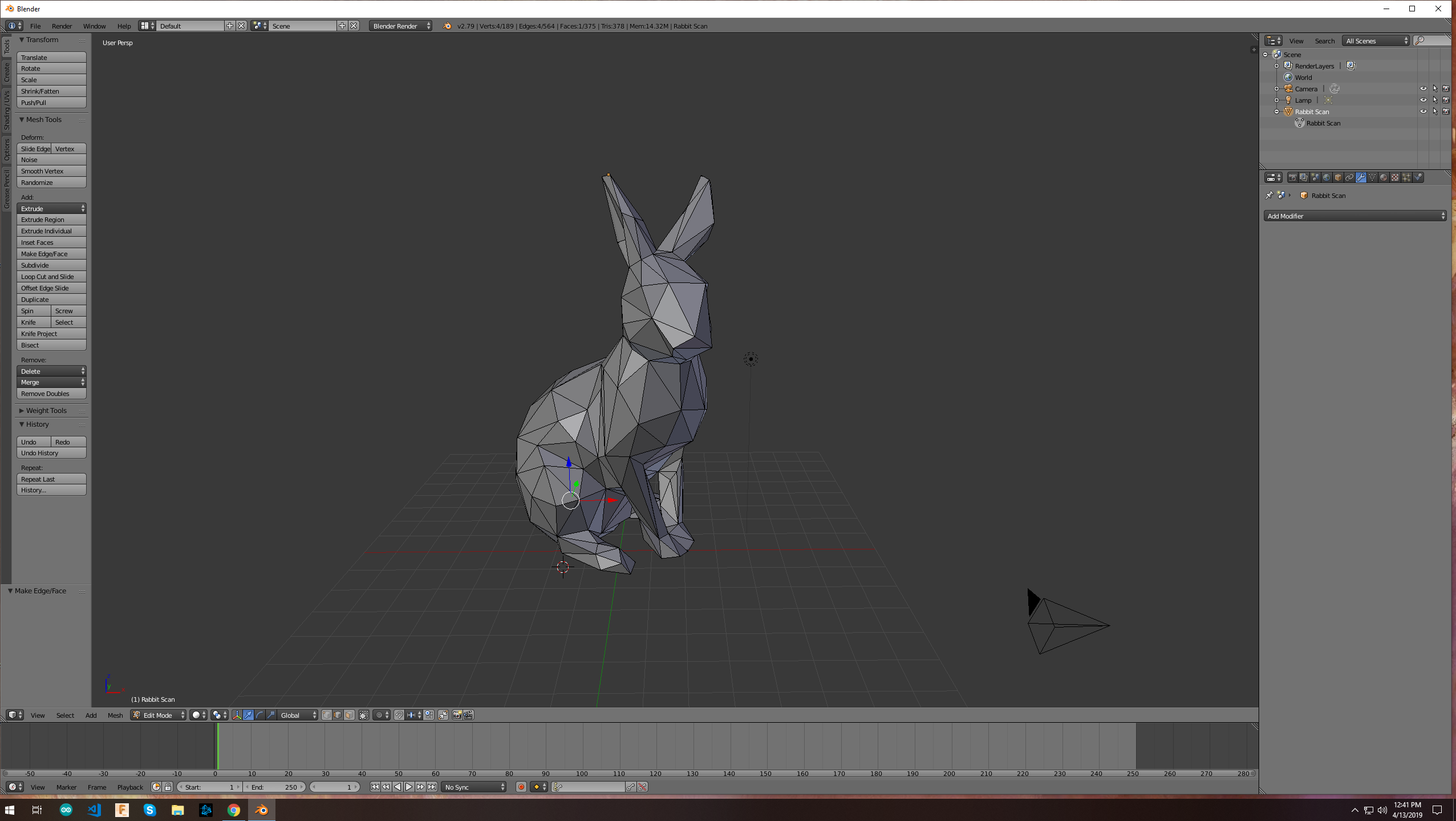 Miniatura 5 do modelo 3D Low Poly Easter Bunny