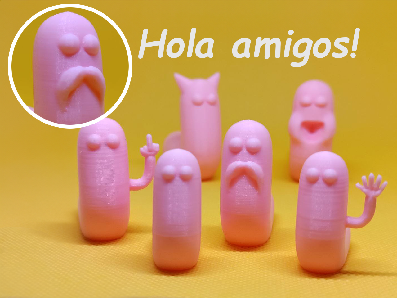 Gang of Worms - Guillermo, the mustache maestro by Valeria Momo | Download  free STL model | Printables.com