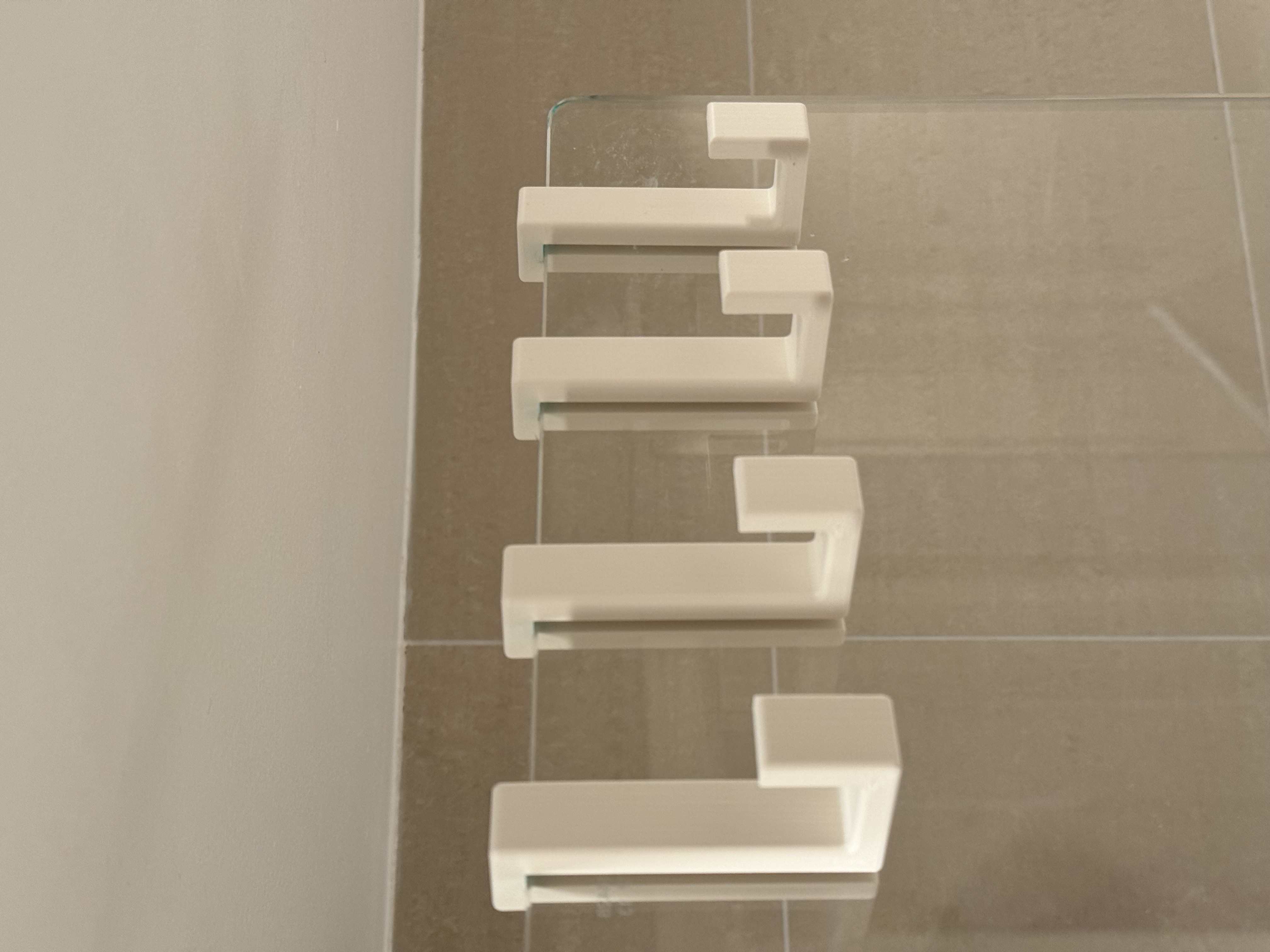 Shower glass hook
