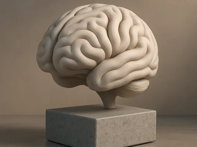 Minimalist Brain Sculpture - Modern 3D Printed Art Piece