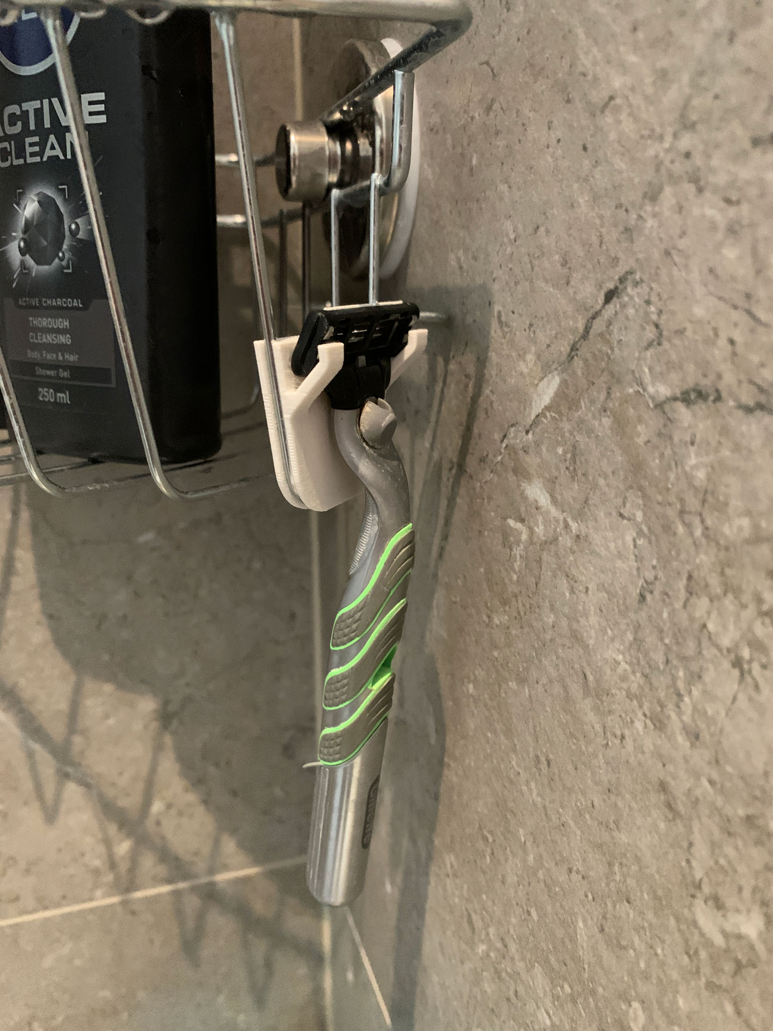 Razor holder for Ikea Krokfjorden shower caddy