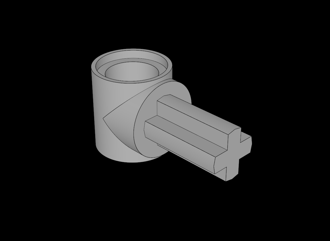 Lego Compatible (22961.dat) Technic Axle with Perpendicular Pin Hole