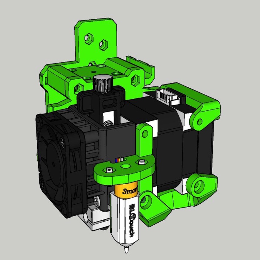 E3D Hemera Mount for BLV MGN Cube by Mats Zander Download free STL model