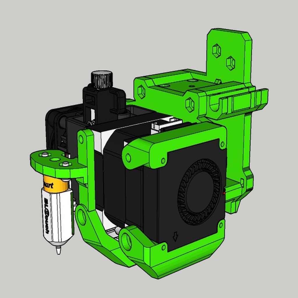 E3D Hemera Mount for BLV MGN Cube by Mats Zander Download free STL model