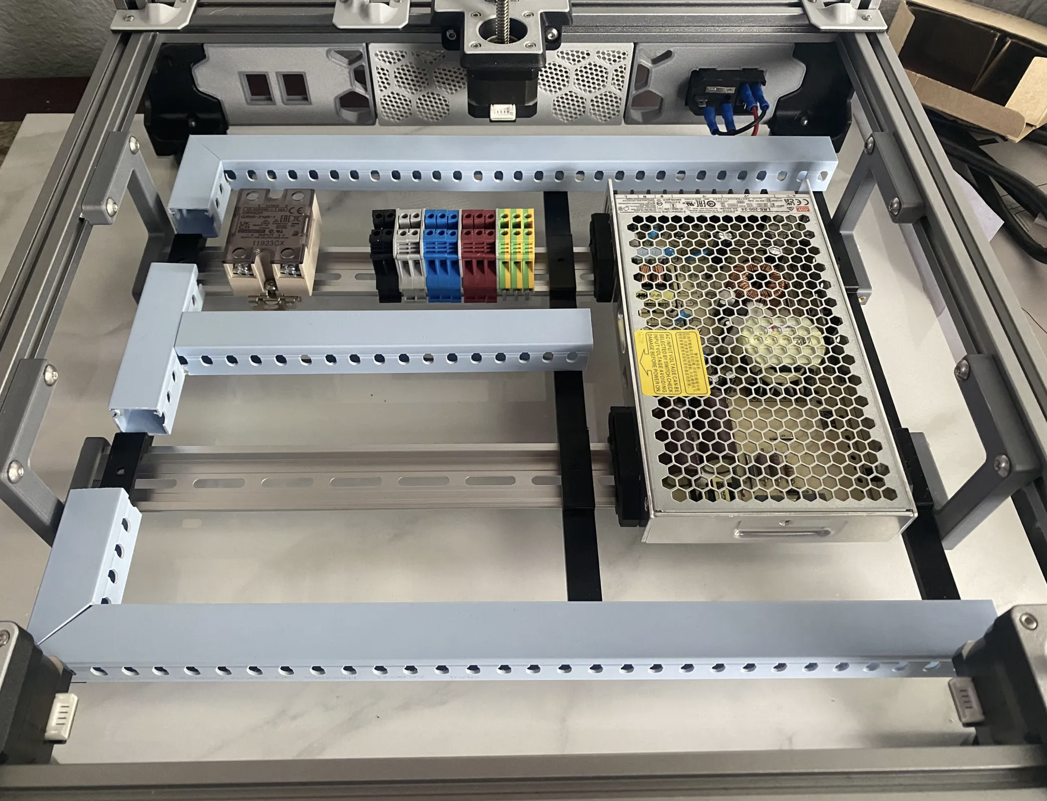 DIN Rail Wire channel support - Voron Trident Inverted Electronics