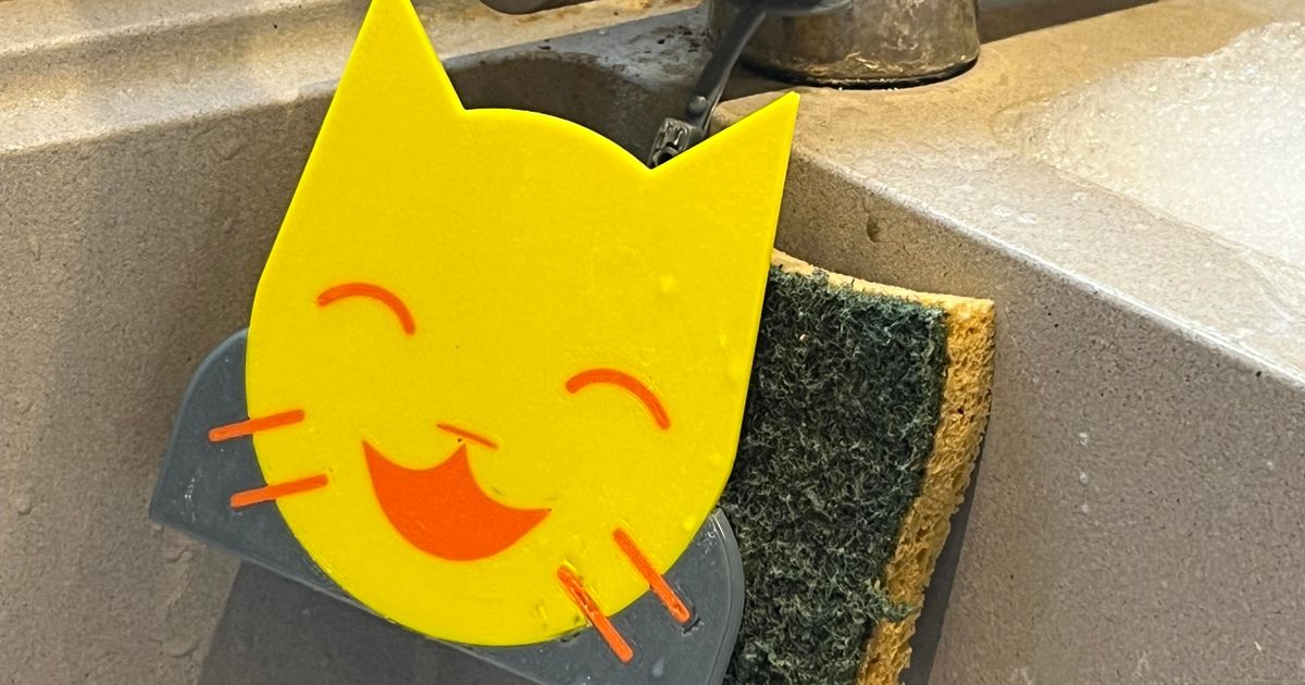 Cat Sponge Holder & Caddy by Paul Sizemore Download free STL model
