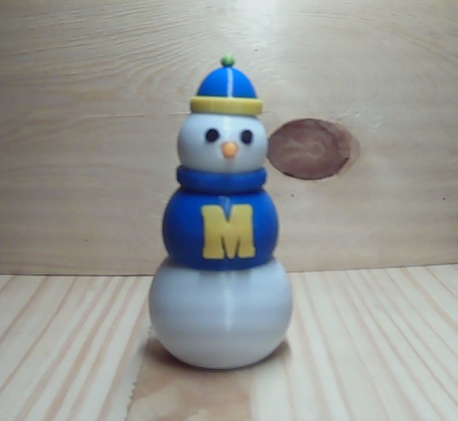 UofM Sweater Chest for Articulated Snowman Fidget