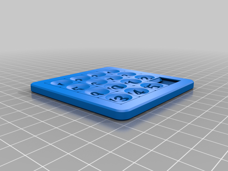 sliding puzzle 4x4 print in place by Reset | Download free STL model ...