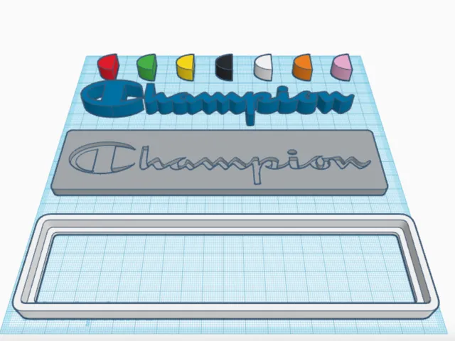 Champion custom logo sign plate