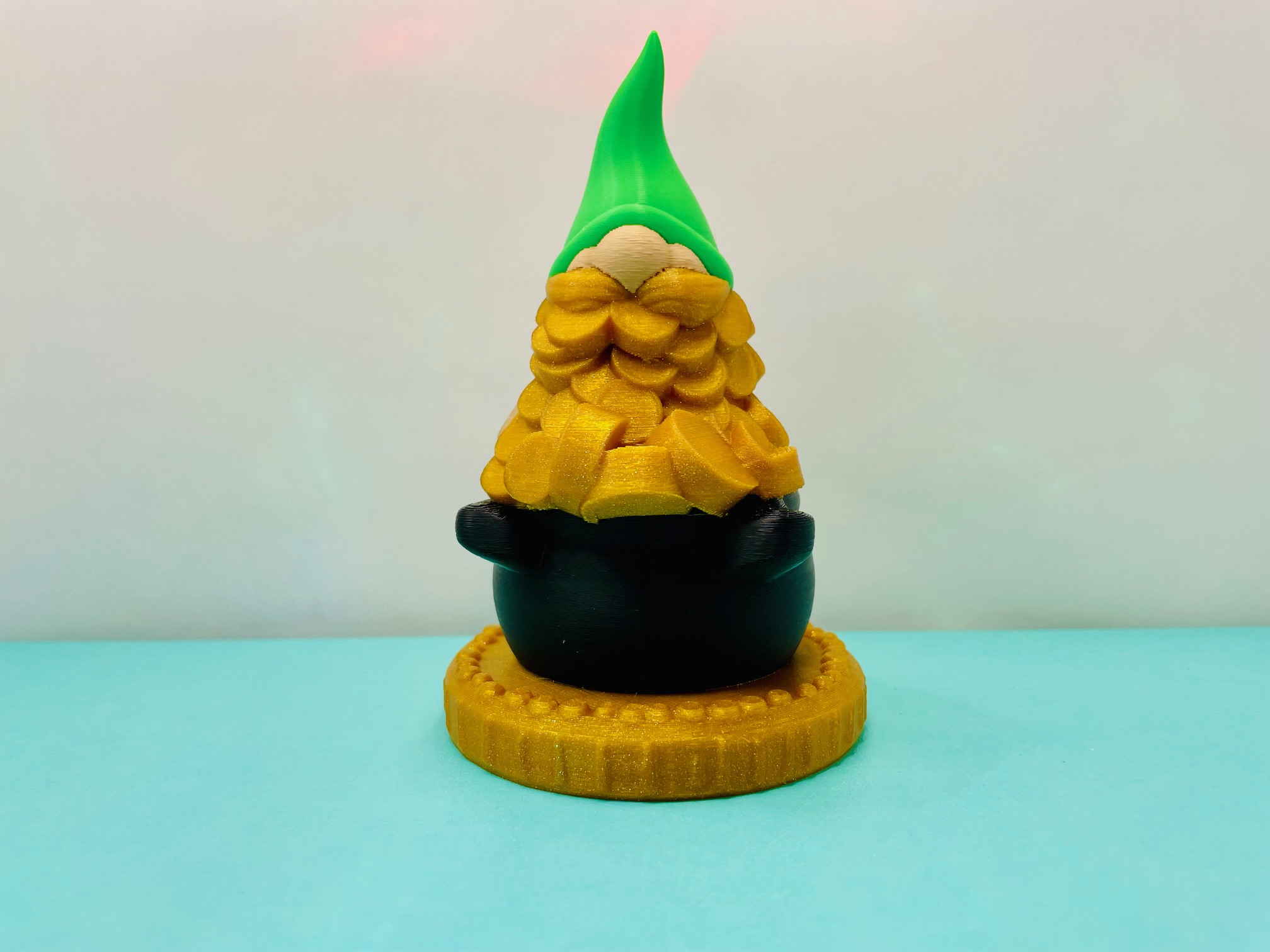 Lucky Gnome on a Pot O'Gold by FunFam3D | Download free STL model ...