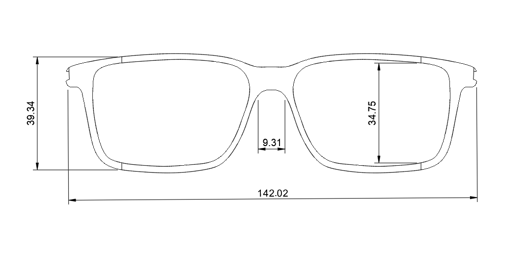 Miniatura 2 do modelo 3D Front Glasses Frame