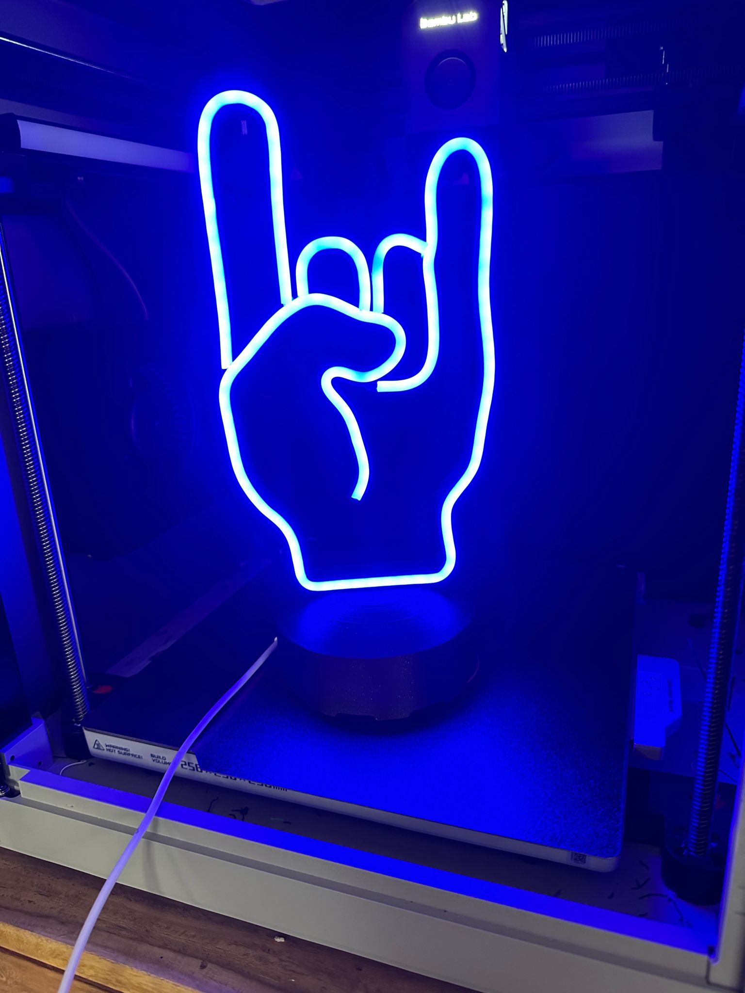 Metall Hand Desktop LED Neon Lamp