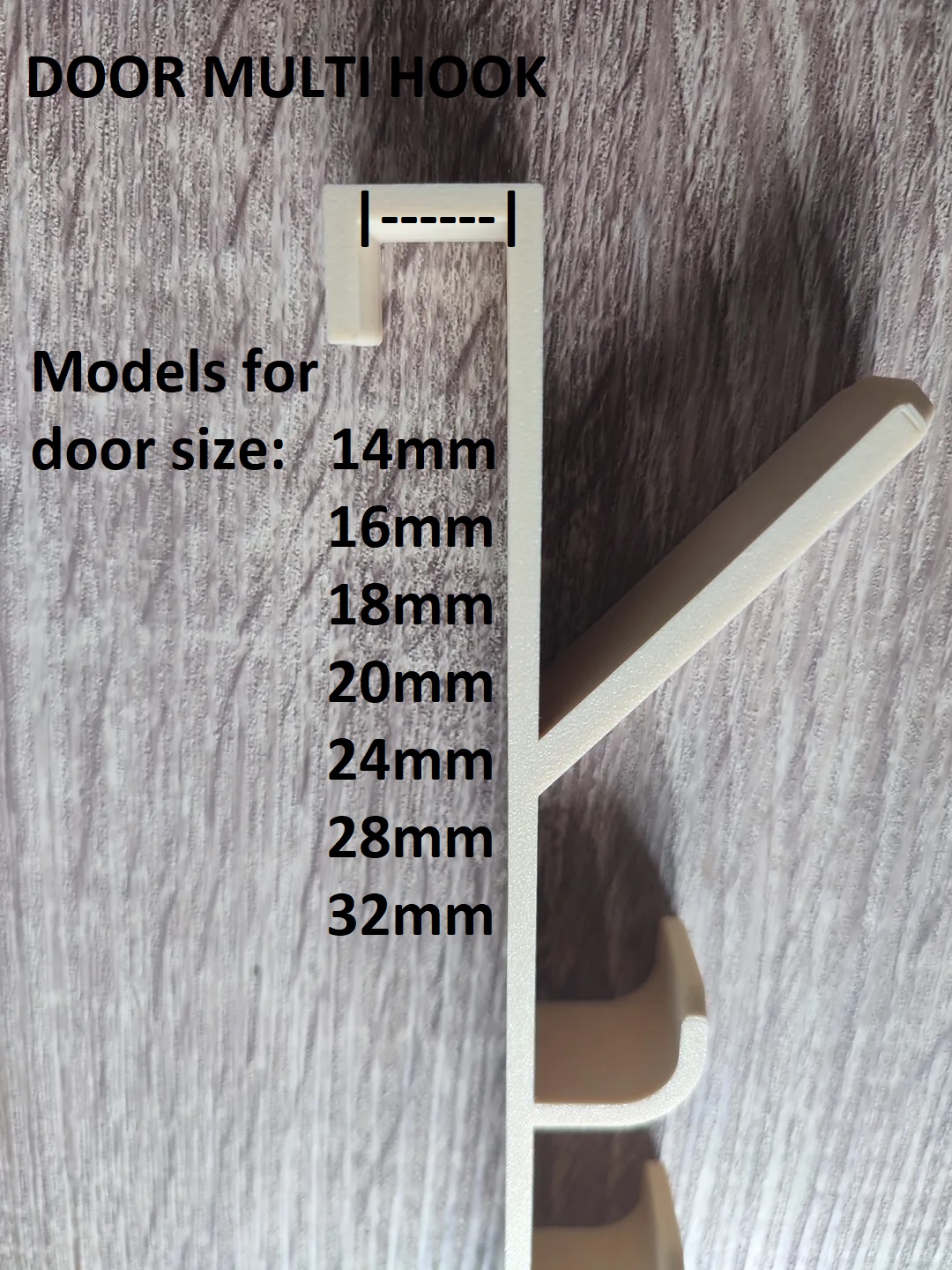 Miniatura 2 do modelo 3D Door multi hook