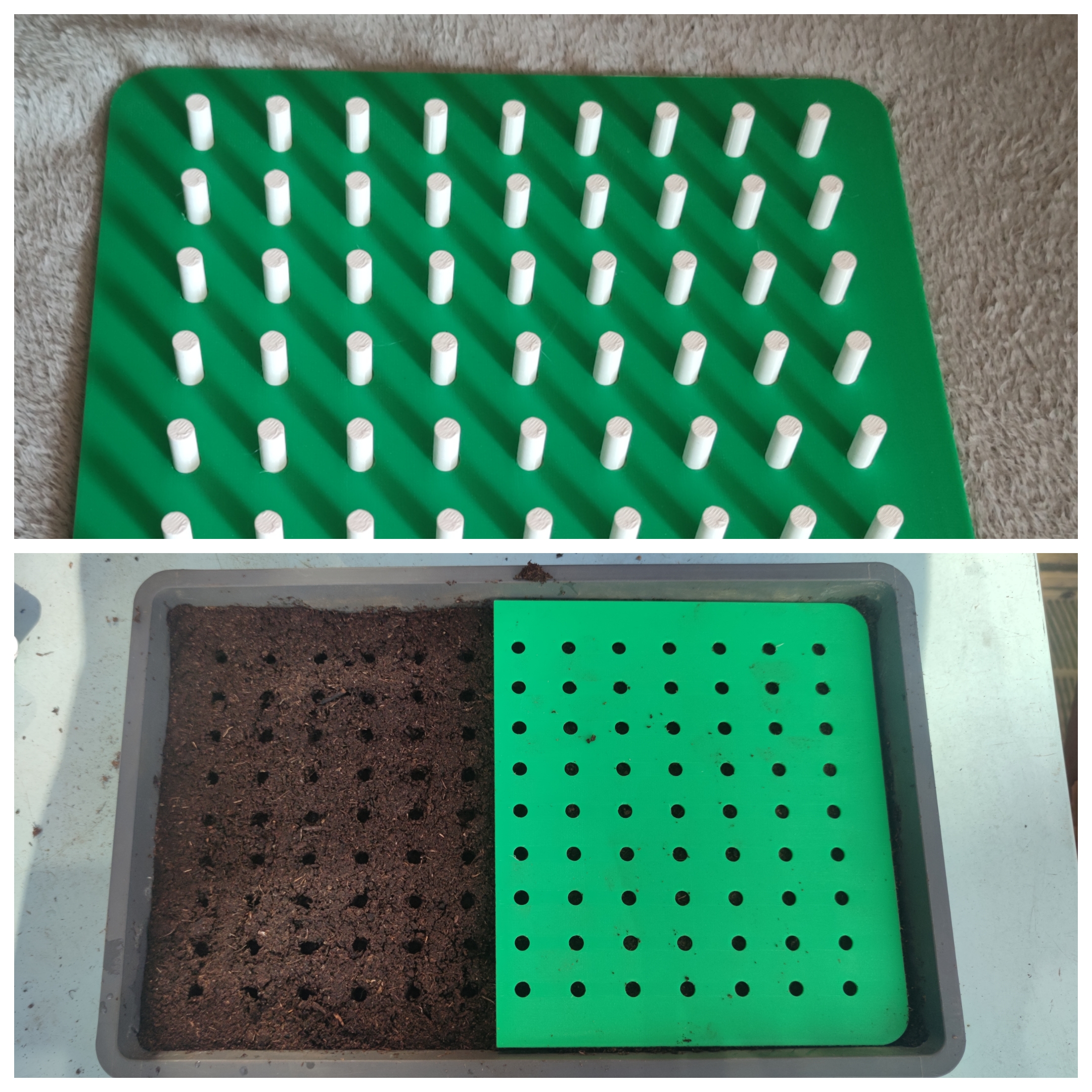 Template for planting seeds / Šablona pro sadbovač (výsev semen)